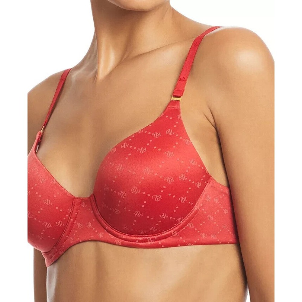 Lauren Ralph Lauren Comfort Collection Repeat Logo T shirt Bra 36DD 36‎ DD $58